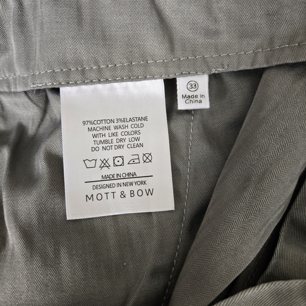 Mott And Bow Pants Mens 33x30 Everyday Comfort Slim Chino Stretch Normcore - Picture 5 of 11
